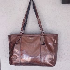 Coach Copper Metallic Tote